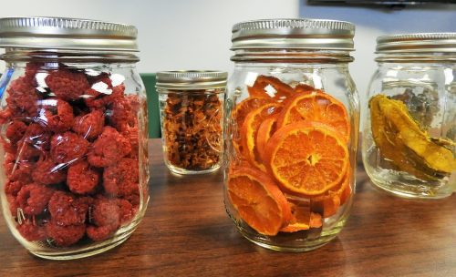 fruit from a food dehydrator